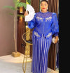 African Dresses for Women 2025 New Fashion Plus Size Sequin Evening Party Long Dress Dashiki Ankara Outfits Robe African Clothes