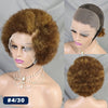 MALAIKA Kinky Curly Short Lace Front Wig Afro Bob Human Hair Natural Hairline 13X4 Lace Frontal Glueless Human Hair Wigs