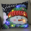 45cm Glowing Santa Claus Pillowcase with Led Lights 2023 New Year Decoration for Home Christmas Ornament Decor Led Cushion Cover