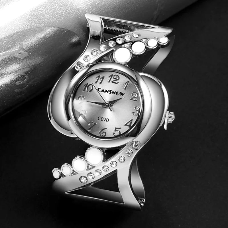 New Design Women Bangle Wristwatch Quartz Crystal Luxury Relojes Rhinestone Fashion Female Watches Hot Sale Eleagnt Mujer Watch