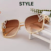 Oversized Square Sunglasses Women Rhinestone Butterfly Frame Sun Glasses 2025 Luxury Brand UV400 Protection Eyewear For Ladies