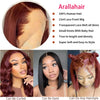 Reddish Brown Bob Wig Human Hair 13x4 Lace Front Wigs Human Hair Pre Plucked with Baby Hair Brazilian Virgin Human Hair