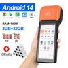 Handheld Commercial PDA Android 8.1/13 Bulit-in 58mm Thermal Receipt Printer NFC Optional for Cafeteria WIFI Bluetooth Connect