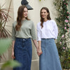 AS 2025 pinstripe denim skirt fashion woman clothes lady wear
