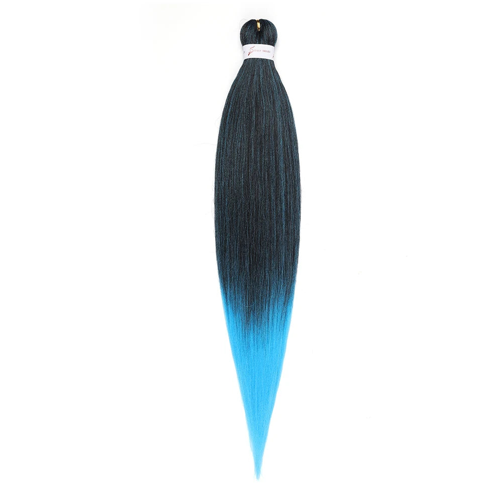 Pre-stretched Braids Synthetic Hair Professional Itch Free Hot Water Setting Fiber 30'' Ombre Yaki Texture Braid Hair Extensions