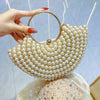 Luxurious Design Sparkling Banquet Clutch Bag Fashion Pearl inlay Wedding Handbag Lady Chain Shoulder Bag New Clutch Purse