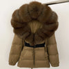 OFTBUY 2025 Winter Clothing Puffer Jacket Women Real Fox Fur Hooded Thick Warm 90% White Duck Down Coat Female Parkas Waterproof
