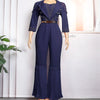 MD New African Women Long Jumpsuit 2023 Spring Summer Wedding Party Rompers Pants Set Dubai Turkey Ladies Dashiki Ankara Outfit