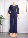 MD New African Women Long Jumpsuit 2023 Spring Summer Wedding Party Rompers Pants Set Dubai Turkey Ladies Dashiki Ankara Outfit