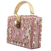 High-Grade crystal Evening Bag Female New Hollow Out Metal Carved Flower Diamond Handbag Box Fashion Chic Shoulder Crossbody Bag