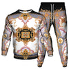 Vinatge Luxury Baroque Style Clothing Suit Men Jogging Pant Sweatshirt 2 Piece Set New Women Fashion Streetwear Tracksuit Set
