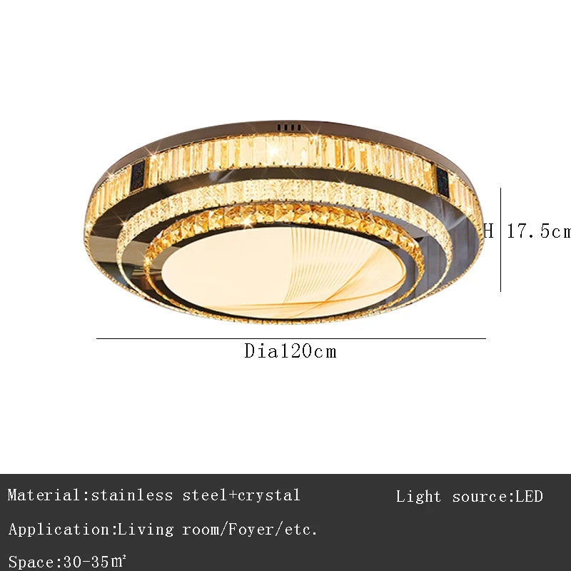 Luxury Ceiling Chandelier Gold Modern Led Lights Home Decor K9 Crystal Lustre for Living Room Bedroom Bathroom Home Appliance