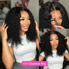 13X4 Brazilian Kinky Curly BoB Lace Frontal Wigs For Women Glueless 180 Density Preplucked 100% Human Hair Wig Deep Curls Wig