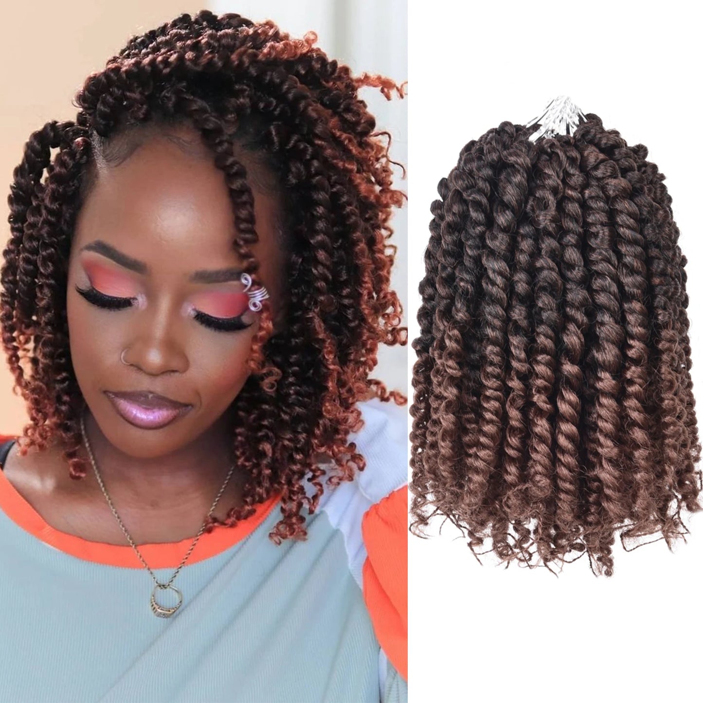 Pre-twisted Passion Twist Crochet Hair for Black Women Crochet Braids Pre-looped Synthetic Braiding Hair Extensions