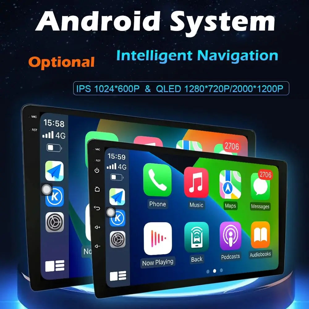 Android 14 For Fiat Fiorino Qubo Citroen Nemo Peugeot Bipper 2008 - 2017 Carplay Auto QLED Screen 4G Car Radio Multimedia Player