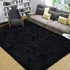 Fluffy Bedroom Rug Carpet Shaggy Fuzzy Rugs for Bedroom Thick Black Area Rugs for Living Room Rugs  for Girls Boys