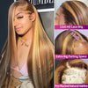 30 Inch Highlight 13x6 Lace Frontal Wig Human Hair  250 Density Highlight Ombre Colored Pre Plucked Human Hair Wigs For Woman