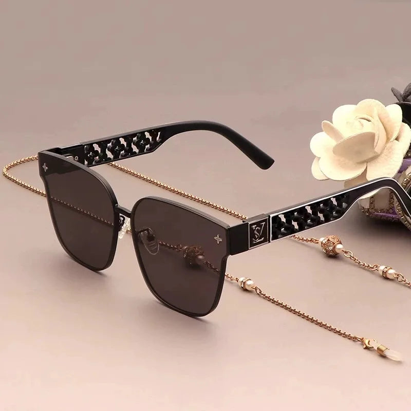 2024 new top luxury fashion sunglasses for women trendy street style quality anti-ultraviolet sunglasses(DS-8829)