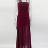 TARUXY Fashion Strapless Dress With Ribbon Female Elegant Sleeveless Mesh Beach Vacation Long Dress 2025 Spring New Women Dress