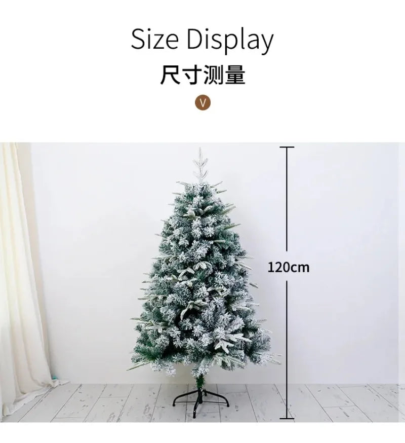 Artificial Christmas Tree PE+PVC Material Snow Spray Fusing Christmas Tree 120cm to 210cm Family Christmas Atmosphere Decoration
