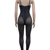 Znaiml Luxury Birthday Night Club Party One Piece Rompers and Jumpsuits for Women Sexy Mesh Sheer Colourful Diamonds Overalls