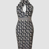 Women Party Dress Geometric Print Sleeveless 2024 Y2k High Waist Dress Summer Vestidos Bandage Party Bodycon Dresses Sexy