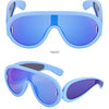 Oversized Wave Mask One-Piece Sunglasses Women Sports Y2K Punk Sun Glasses for Lady 2024 Luxury Brand Steampunk Eyewear Goggle