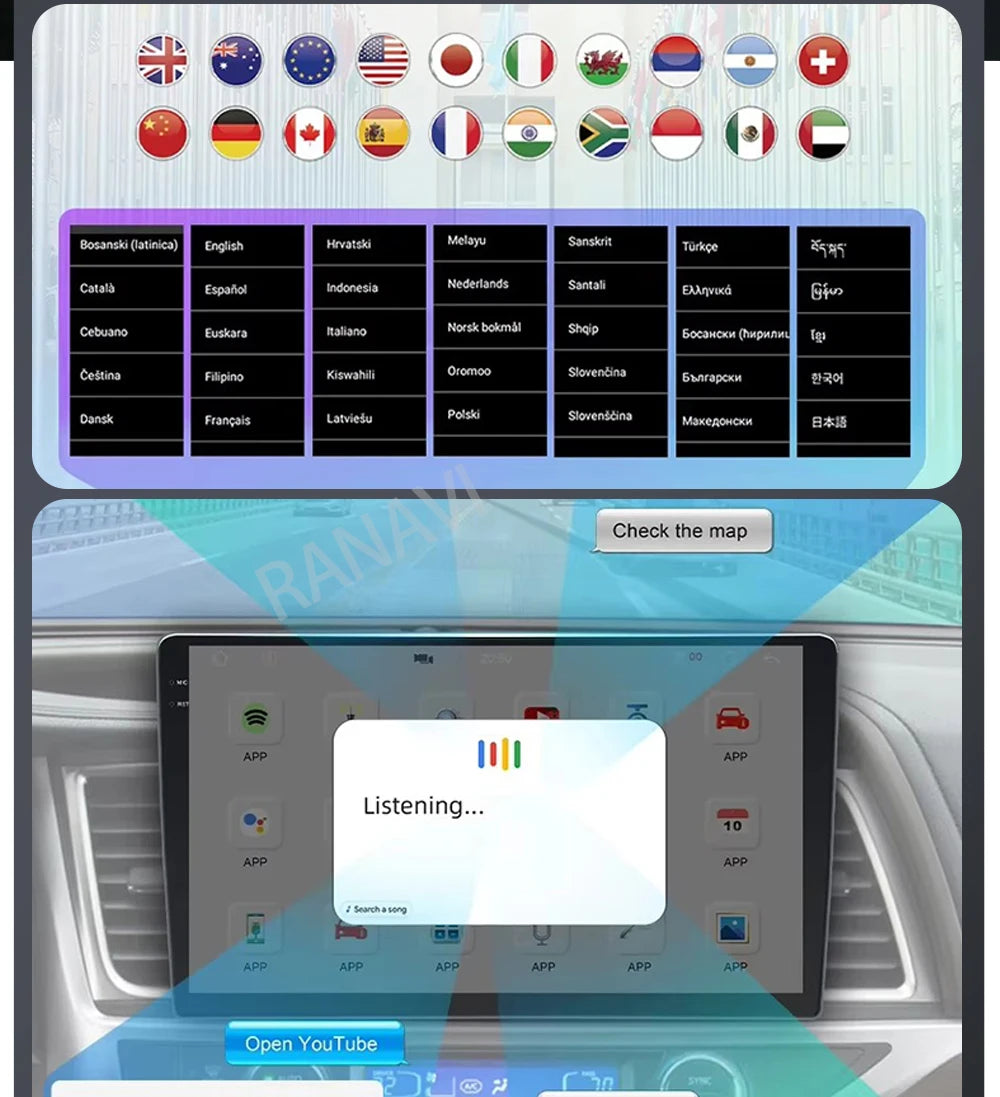 Android 14 Car Radio For Toyota RAV4 5 XA50 2018 - 2023 Multimedia Video Player Navigation GPS 2Din Carplay Auto 4G WIFI QLED BT