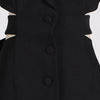 TWOTWINSTYLE Solid Hollow Out Patchwork Belt Blazers For Women Notched Collar Long Sleeve Spliced Single Breasted Blazer Female