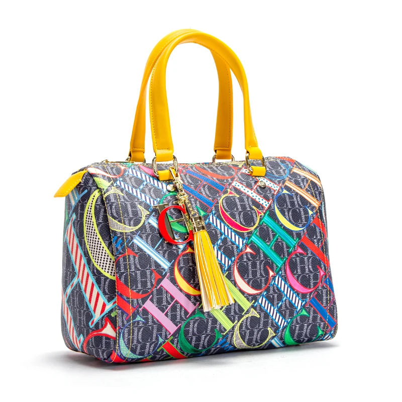 CH Fashionable and Luxury Design Spring 2024 New Women's Handbag Jacquard Colorful Women's Commuting Crossbody Bag