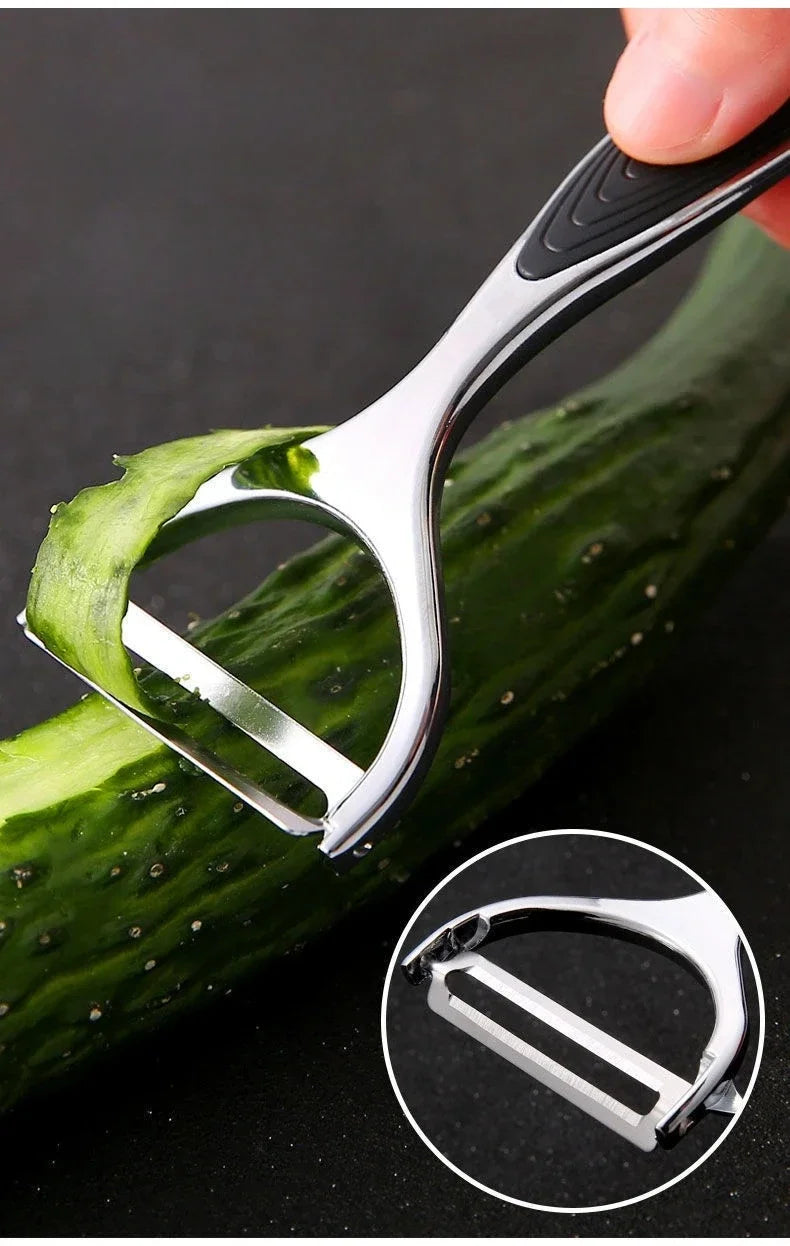 Serrated Blade/Flat Edge Peeler Potato Peeler Slicer Knife Watermelon/Melon Grater Kitchen Multi-Purpose Tool