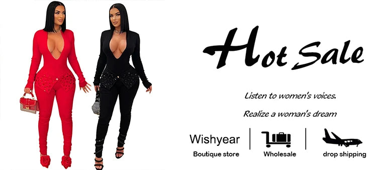 New Full Sleeve V-neck Skinny Pencil Pants Women Jumpsuits Rhinestone Birthday Rompers One Piece Night Club Evening Outfits 2025