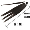 Ponytail Extensions Synthetic Boxing Braids Wrap Around Chignon Tail With Rubber Band Hair Ring 26 Inch Brown Ombre Braid DIY