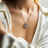MHS.SUN High Quality Bubble Initial Necklace Letter A-Z Silver Color Zircon 26 Initial Balloon Pendant For Women Men Jewelry