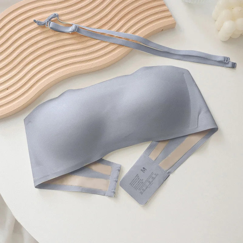 4PCS Women Strapless Bra Seamless Tube Tops Breathable Wireless Wedding Brassiere Push Up Bras Sexy Female Lingerie Invisible