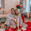 Christmas Family Matching Pajamas Set 2025 Mom Dad Kids Elk Print 2Pcs Clothes Baby Romper Family Look Soft Sleepwear Xmas Gift