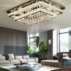 Modern Luxury Crystal LED Chandelier For Living Room Bedroom Dining Room Kitchen Ceiling Lamp Silver Chrome Remote Control Light