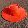 Fedora hat nubuck leather elastic webbing concave top wide brim hat for men and women autumn and winter hat  sombrero hombre