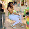 2023 Spring New Women's White High Waist Ripped Jeans Fashion Slim Stretch Denim Pencil Pants Casual Female Clothing S-3XL