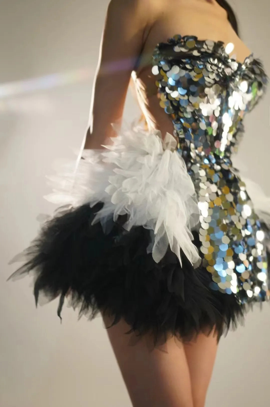 Heavy Industry Diamond Skincare DressEvent Party Performance Nightclub StageD] Singer Model G0G0 sexyPerformance Dress