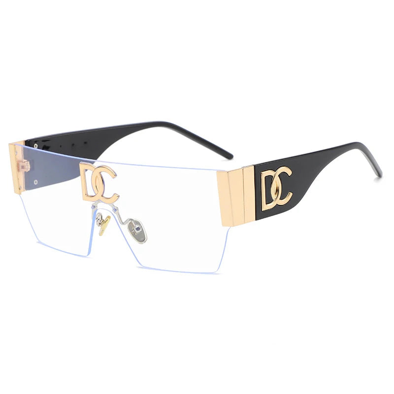 New 2024 Luxury Designer Square Sunglasses Women Fashion Trendy Punk Sun Glasses Ladies Gradient Shades Eyewear Oculos UV400