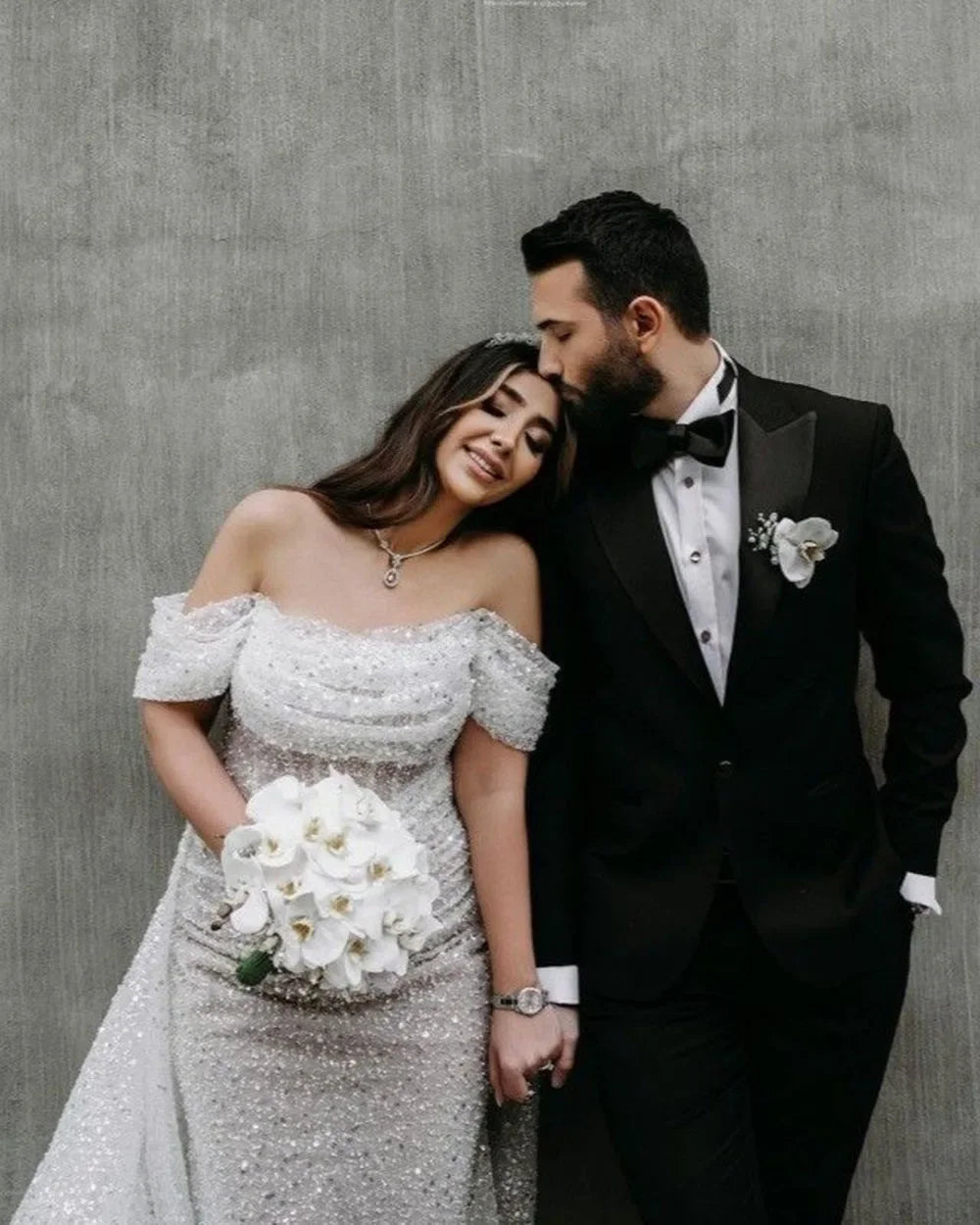 Bella White Glitter Prom Dresses Shiny Sequins Mermaid Wedding Dress Customized Long Train Off Shoulder Vestidos De Fiesta 2024