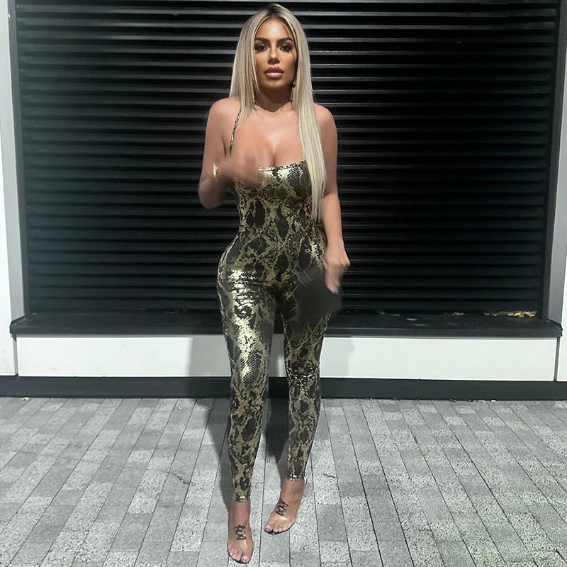 Dulzura Jumpsuit Backless Cross Straps Sexy Shinning Vocation 2024 Spring Summer For Women'S Clothing Party Clubwear