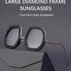 Oversized Luxury Diamond Shiny Sunglasses Women Irregular Round Crystal Sun Glasses Men UV400 Shades Eyewear Polygonal Sunglass