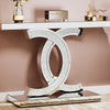 Tribesigns Gold Entryway Table, Modern 39-Inch Console Faux Marble Narrow Wood Sofa with Geometric Metal Legs