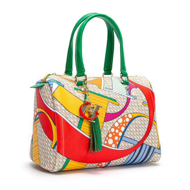 CH Fashionable and Luxury Design Spring 2024 New Women's Handbag Jacquard Colorful Women's Commuting Crossbody Bag
