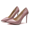 HOT Plus Size 34-44 HOT Women Shoes Pointed Toe Pumps Patent Leather Dress High Heels Boat Shoes Wedding Shoes Zapatos Mujerd76