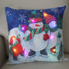 45cm Glowing Santa Claus Pillowcase with Led Lights 2023 New Year Decoration for Home Christmas Ornament Decor Led Cushion Cover