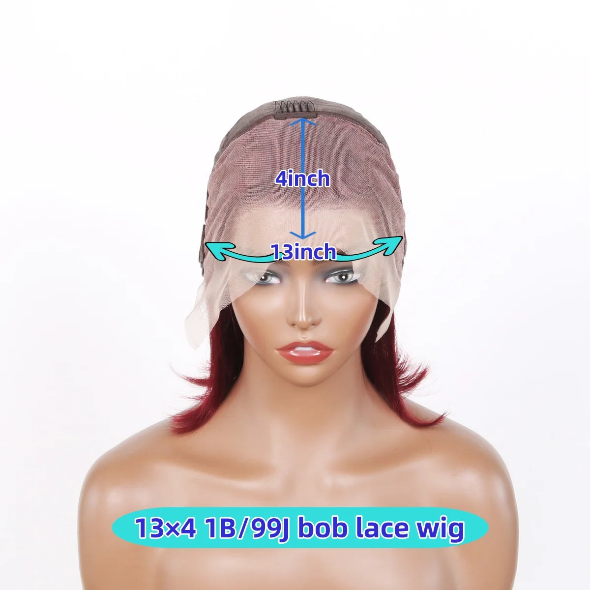 1B/99J Burgundy Short Straight Bob Human Hair Wigs Brazilian Lace Front Human Hair Wigs Pre Plucked T Part Lace Wigs Remy Hair