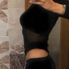 Summer Women T Shirt Girls T-Shirt Woman Clothes Long Sleeve Tops Spring Black Slim Tshirt Female Crop Top Tee Sexy Skinny Y2k